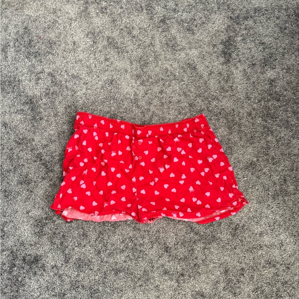 PINK Victoria's Secret Red Heart Lounge Shorts